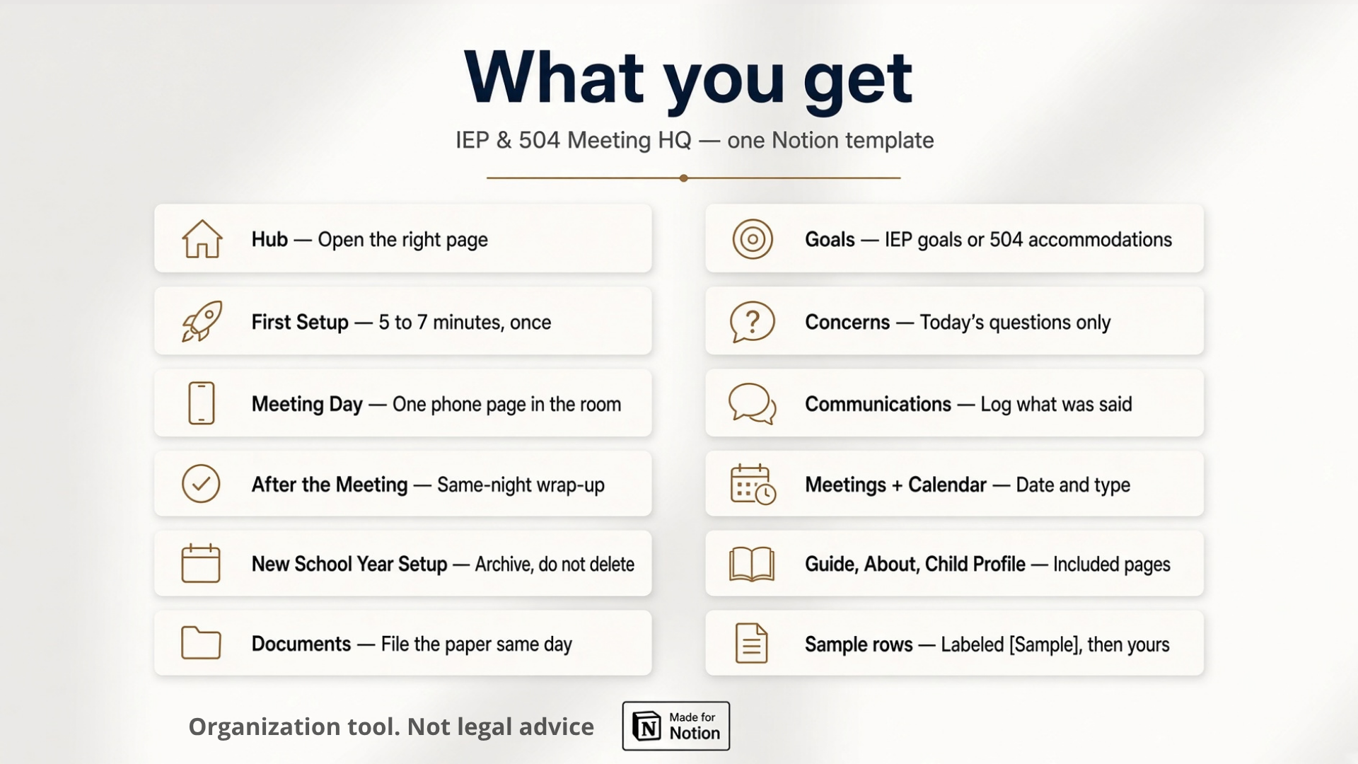 IEP & 504 Meeting HQ gallery image — workspace overview